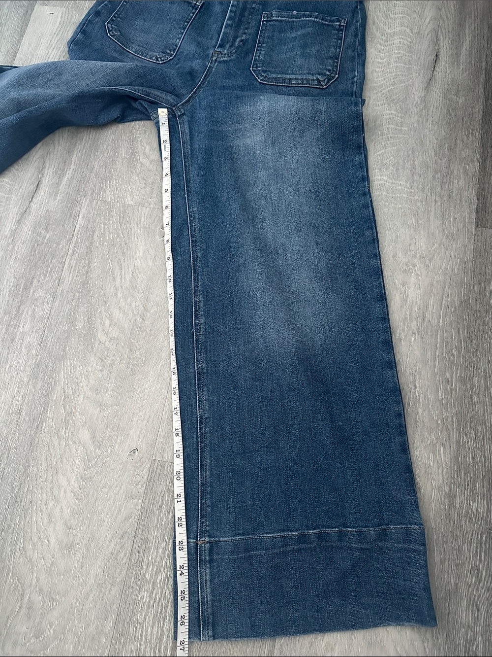 Oat New York High Rise Wide-Leg Jeans in Medium Blue Wash size 6 - Picture 7 of 9